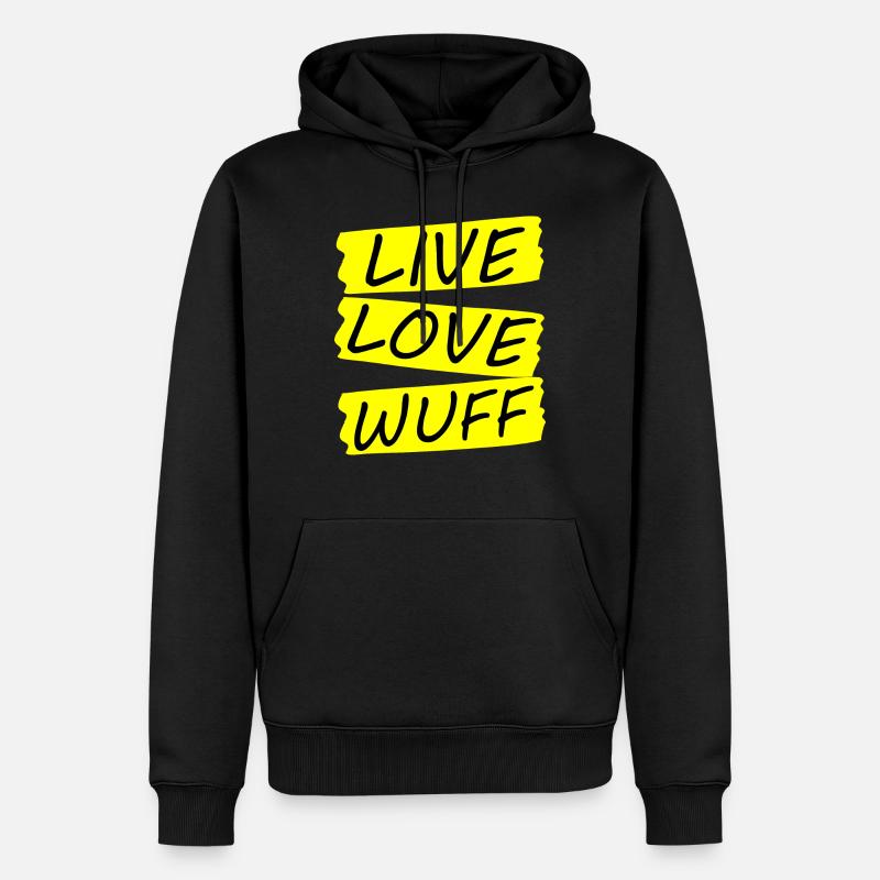 Chien Hund - Sweat à capuche Premium bio Homme - noir