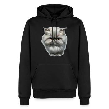 Perse - Sweat à capuche Premium bio Homme - noir - Devant - Nico (187cm)