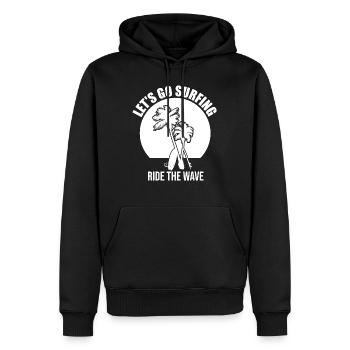 Surfing Surfboard Surfer Wassersport - Männer Premium Bio Hoodie - Schwarz - Vorne - Nico (187cm)