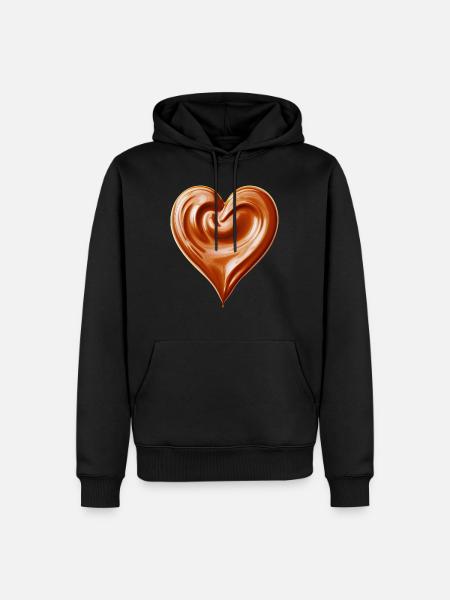 J’aime ... Choco - Sweat à capuche Premium bio Homme - noir