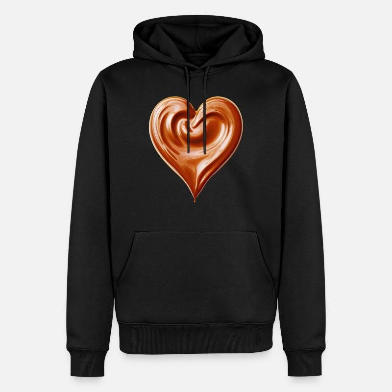 J’aime ... Choco - Sweat à capuche Premium bio Homme - noir