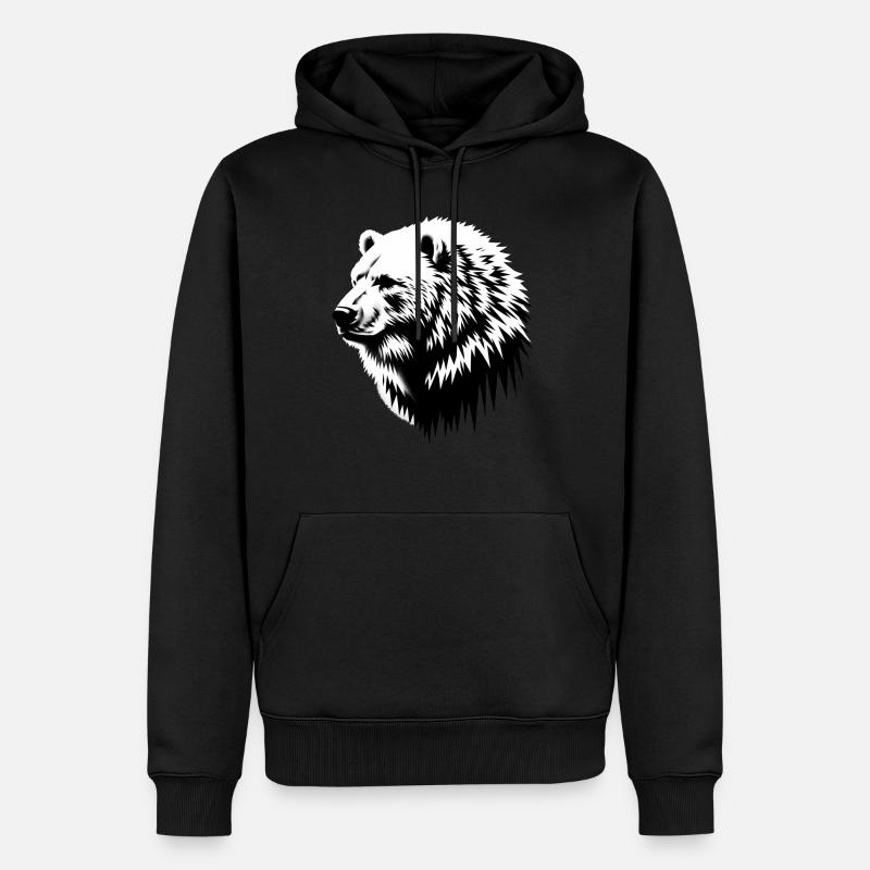 Ours | Eisbäar - Sweat à capuche Premium bio Homme - noir