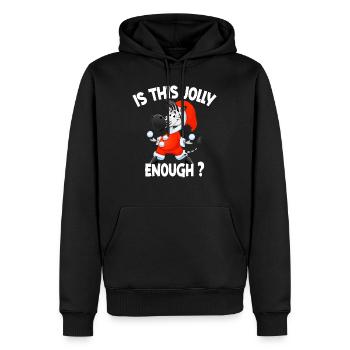 Ist dieses lustige Zebra-Weihnachtslicht lustig genug? - Männer Premium Bio Hoodie - Schwarz - Vorne - Nico (187cm)