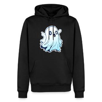 Gespenst - Männer Premium Bio Hoodie - Schwarz - Vorne - Nico (187cm)