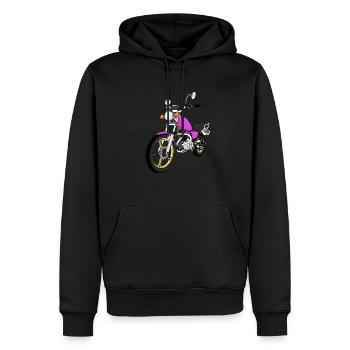 motorrad - Männer Premium Bio Hoodie - Schwarz - Vorne - Nico (187cm)