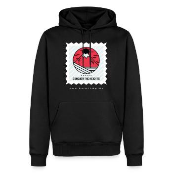 Partez à la conquête des hauteurs du labyrinthe du mont Everest - Sweat à capuche Premium bio Homme - noir - Devant - Nico (187cm)