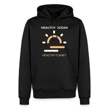 Meeresschutz - Männer Premium Bio Hoodie - Schwarz - Vorne - Nico (187cm)