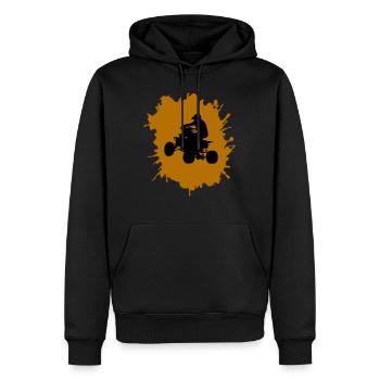 Blobs de pilote quadruple - Sweat à capuche Premium bio Homme - noir - Devant - Nico (187cm)