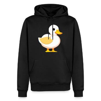 Mignon bébé canard oie - Sweat à capuche Premium bio Homme - noir - Devant - Nico (187cm)