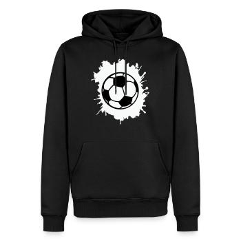 Blobs de football - Sweat à capuche Premium bio Homme - noir - Devant - Nico (187cm)