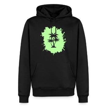 Lobs de palmiers - Sweat à capuche Premium bio Homme - noir - Devant - Nico (187cm)