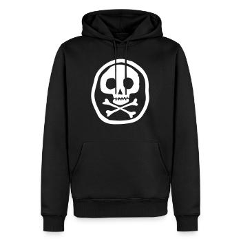 Schädel & Knochen - Männer Premium Bio Hoodie - Schwarz - Vorne - Nico (187cm)