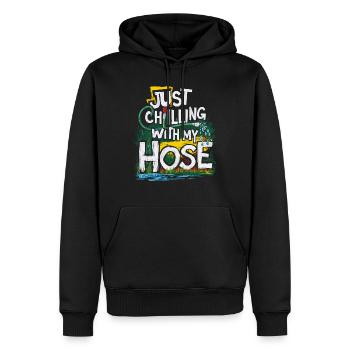 Humour de jardin pour les jardiniers amateurs - Sweat à capuche Premium bio Homme - noir - Devant - Nico (187cm)