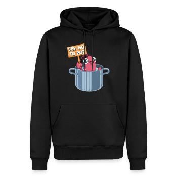 Say No To Pot Shrimp Lover Seafood - Männer Premium Bio Hoodie - Schwarz - Vorne - Nico (187cm)