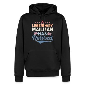A Legendary Mailman Has Retired Postal Worker Mail - Men’s Premium Organic Hoodie - black - Front - Nico (187cm)