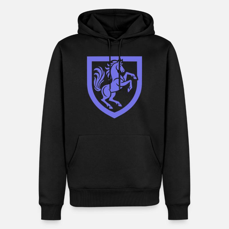 Écusson du cheval 1 - Sweat à capuche Premium bio Homme - noir