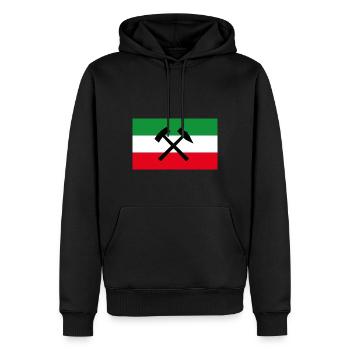 Extraction du drapeau NRW - Sweat à capuche Premium bio Homme - noir - Devant - Nico (187cm)