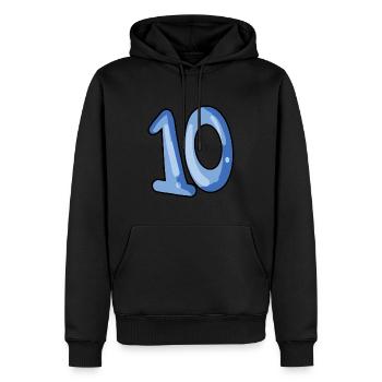 10 - Men’s Premium Organic Hoodie - black - Front - Nico (187cm)