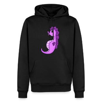 Hippocampe Hippocampe - Sweat à capuche Premium bio Homme - noir - Devant - Nico (187cm)
