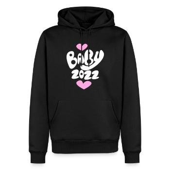 Bébé 2022 - Nouveau-né 2022 Cadeau bébé - Sweat à capuche Premium bio Homme - noir - Devant - Nico (187cm)