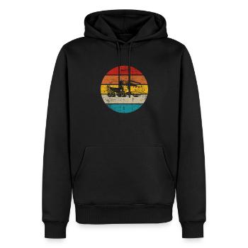 Betonmischer Baustelle Mischer Retro Geschenk - Männer Premium Bio Hoodie - Schwarz - Vorne - Nico (187cm)