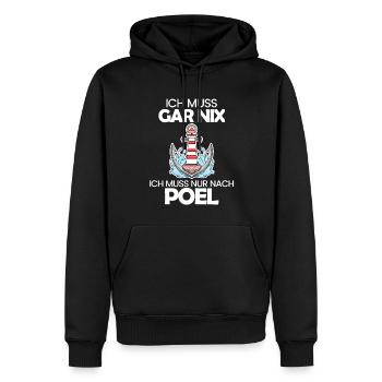 Poel Ostsee Urlaub Anker - Männer Premium Bio Hoodie - Schwarz - Vorne - Nico (187cm)