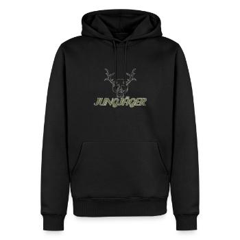 Jungjäger Jäger Neuling Geweih - Männer Premium Bio Hoodie - Schwarz - Vorne - Nico (187cm)