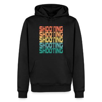 Schießen Shooting Spruch Retro Geschenk - Männer Premium Bio Hoodie - Schwarz - Vorne - Nico (187cm)