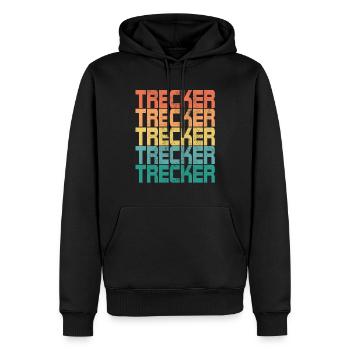 Traktor Trekker Bauer Spruch Retro Geschenk - Männer Premium Bio Hoodie - Schwarz - Vorne - Nico (187cm)