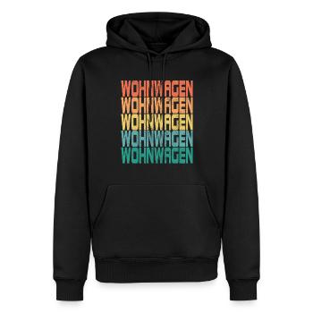 Camping Wohnwagen Camper Spruch Retro Geschenk - Männer Premium Bio Hoodie - Schwarz - Vorne - Nico (187cm)