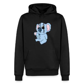 Famille - Koala avec bébé - Koala - Sweat à capuche Premium bio Homme - noir - Devant - Nico (187cm)
