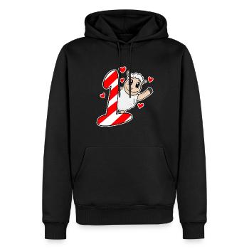 Ich bin 1 - 1. Geburtstag - Männer Premium Bio Hoodie - Schwarz - Vorne - Nico (187cm)