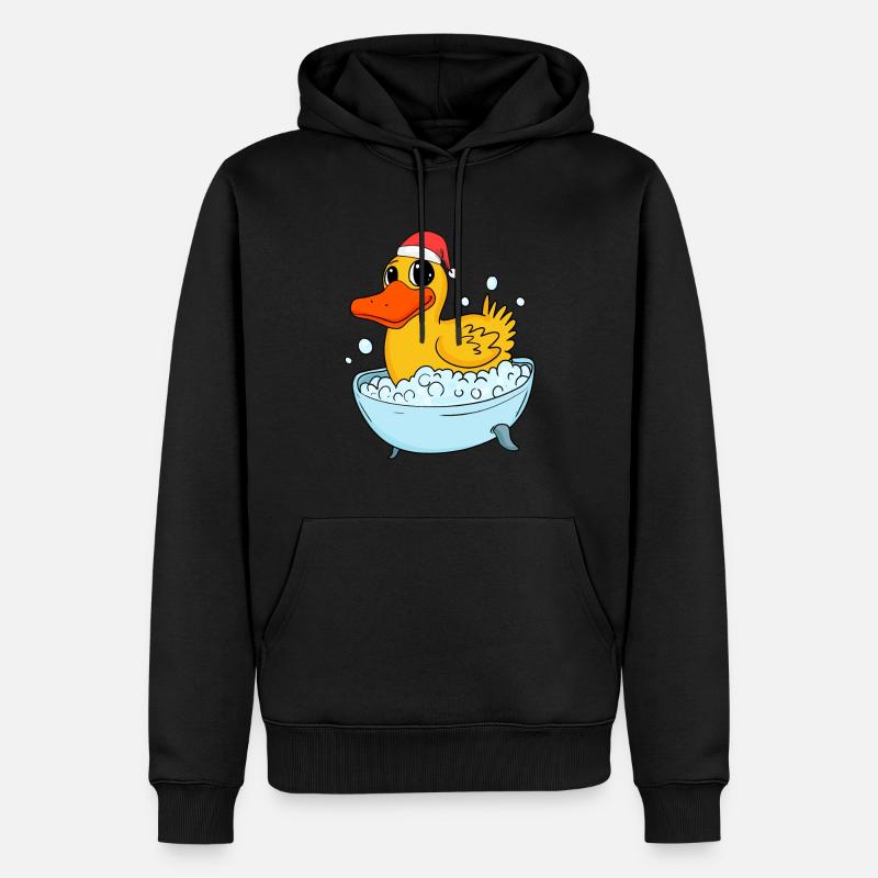 Canard de bain Noël - Sweat à capuche Premium bio Homme - noir