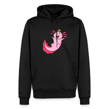 Axolotl - Sweat à capuche Premium bio Homme - noir - Devant - Nico (187cm)