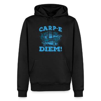 Carp-e Diem Aquarist Koi Fish Lover Aquarium - Men’s Premium Organic Hoodie - black - Front - Nico (187cm)