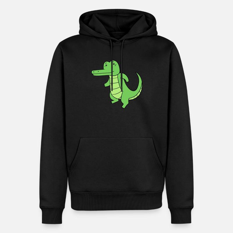 Krokodil - Männer Premium Bio Hoodie - Schwarz