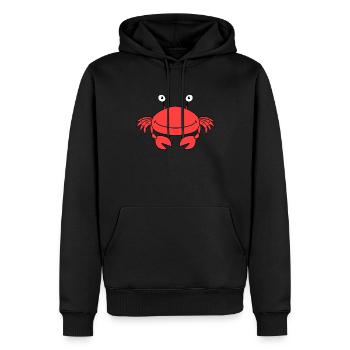 Krabbe - Männer Premium Bio Hoodie - Schwarz - Vorne - Nico (187cm)