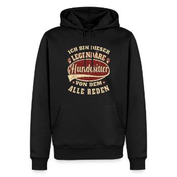Hundesitter Ich bin dieser legendäre - Männer Premium Bio Hoodie - Schwarz - Vorne - Nico (187cm)