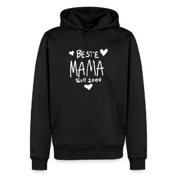 Beste Mama seit 2004 - Männer Premium Bio Hoodie - Schwarz - Vorne - Nico (187cm)