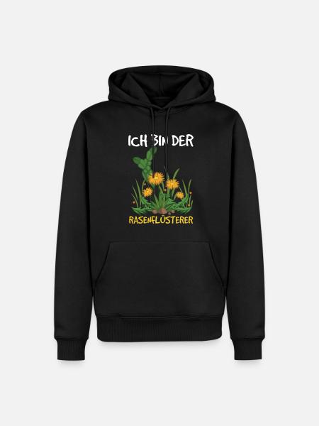 Rasenflüsterer - Lustiges Garten Rechenzentrum - Männer Premium Bio Hoodie - Schwarz