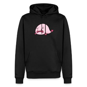 Poisson Blobfish - Sweat à capuche Premium bio Homme - noir - Devant - Nico (187cm)