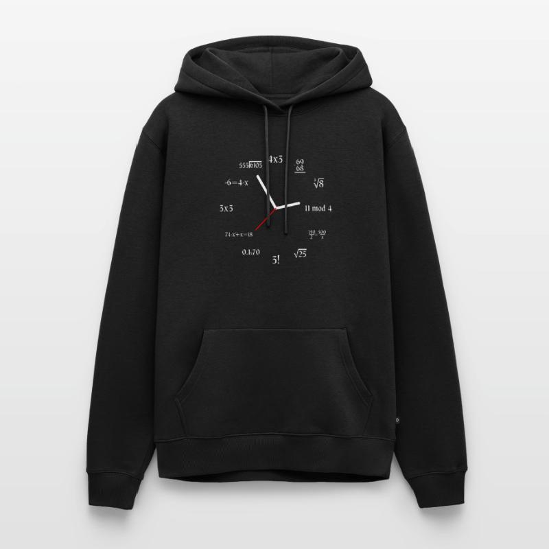 Mathematics Clock Math Meme Funny Math Clock Men’s Premium Organic Hoodie