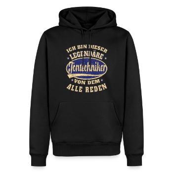 Tontechniker Ich bin dieser legendäre Tontechniker - Männer Premium Bio Hoodie - Schwarz - Vorne - Nico (187cm)