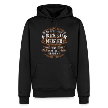 Friseur Meister Ich bin dieser legendäre - Männer Premium Bio Hoodie - Schwarz - Vorne - Nico (187cm)