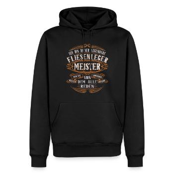 Fliesenleger Meister Ich bin dieser legendäre - Männer Premium Bio Hoodie - Schwarz - Vorne - Nico (187cm)