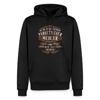 Parkettleger Meister Ich bin dieser legendäre - Männer Premium Bio Hoodie - Schwarz - Vorne - Nico (187cm)