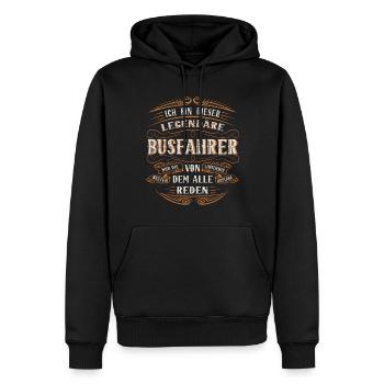 Busfahrer ich bin dieser legendäre Busfahrer - Männer Premium Bio Hoodie - Schwarz - Vorne - Nico (187cm)