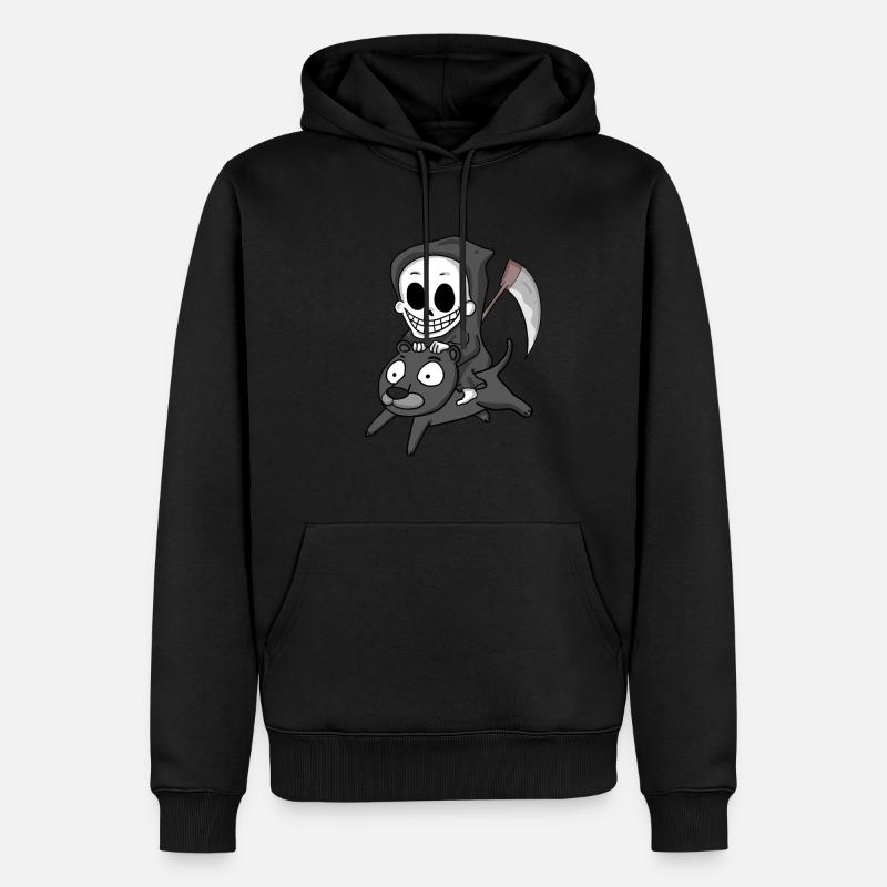 Grim Reaper et Black Panther - Sweat à capuche Premium bio Homme - noir