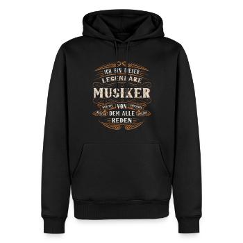 Musiker ich bin dieser legendäre Musik - Männer Premium Bio Hoodie - Schwarz - Vorne - Nico (187cm)