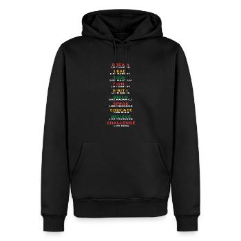 Dream Lead Fight Educate Think Black History Month - Männer Premium Bio Hoodie - Schwarz - Vorne - Nico (187cm)